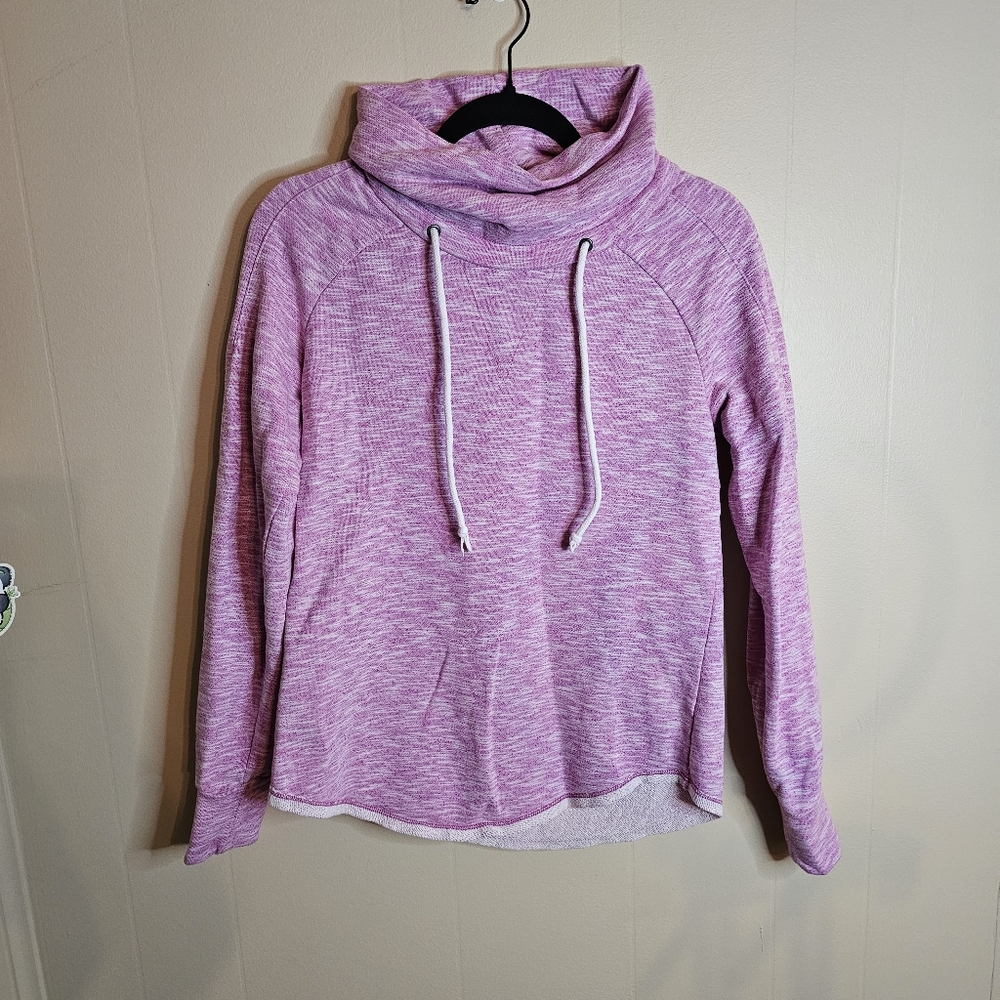 Gap XS Cowl Neck Raw Hem Hoodie